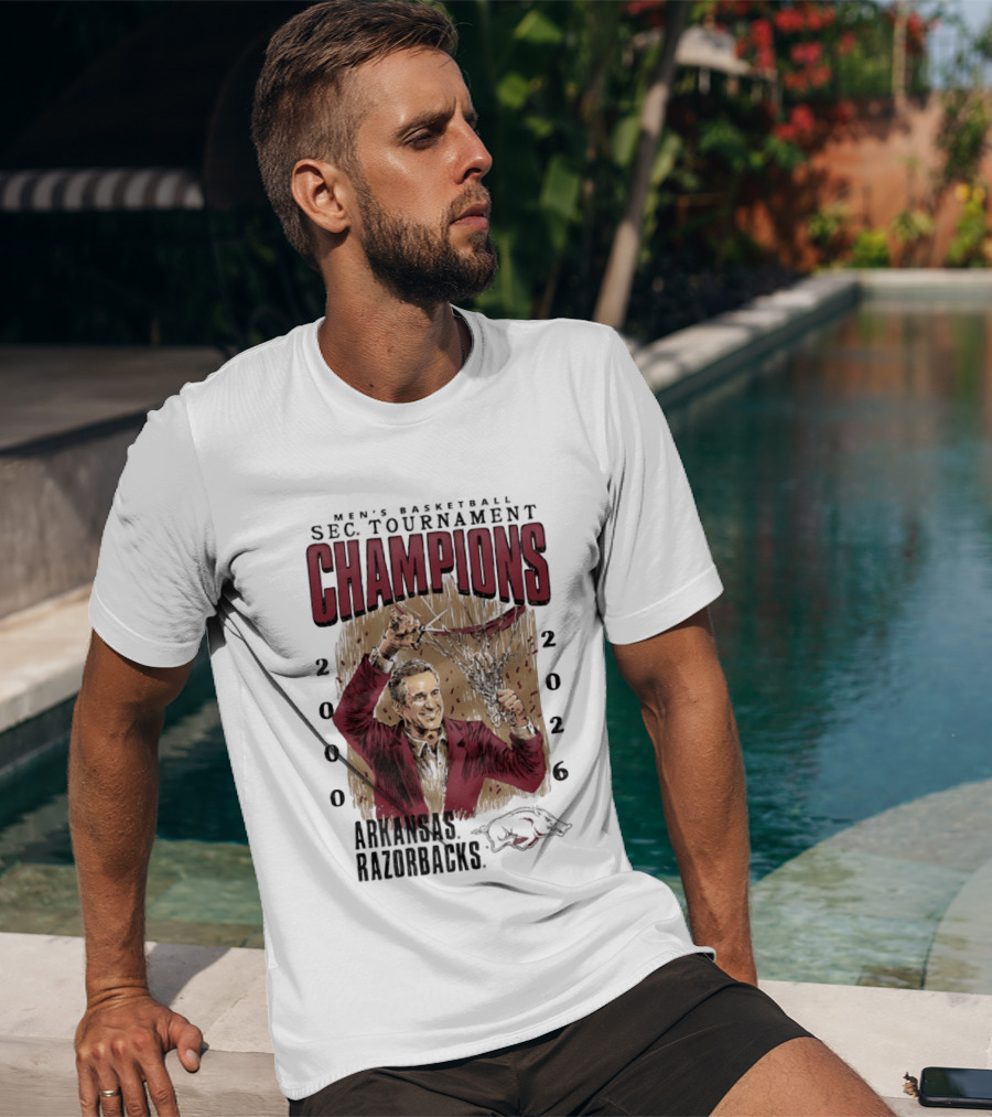 SEC Champions 2000 2026 Arkansas Razorbacks Coach Cal T-Shirt