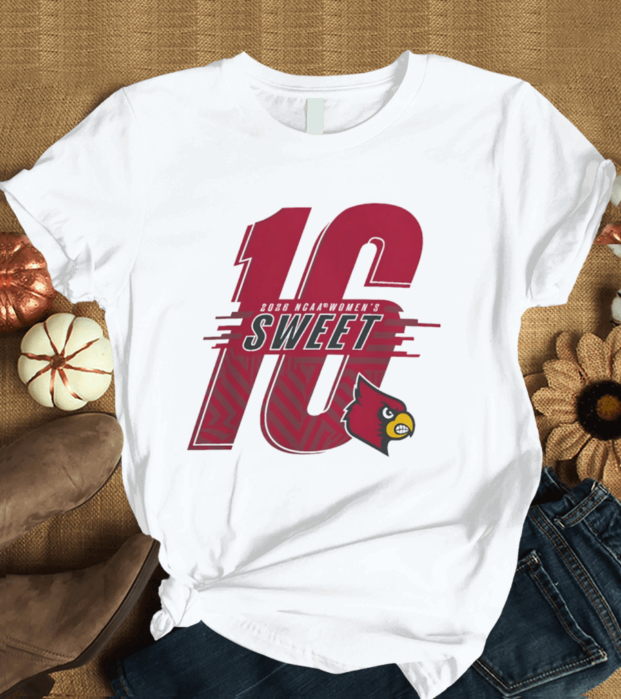 Louisville Cardinals Sweet Sixteen 2026 NCAA Women's Basketball T-Shirt