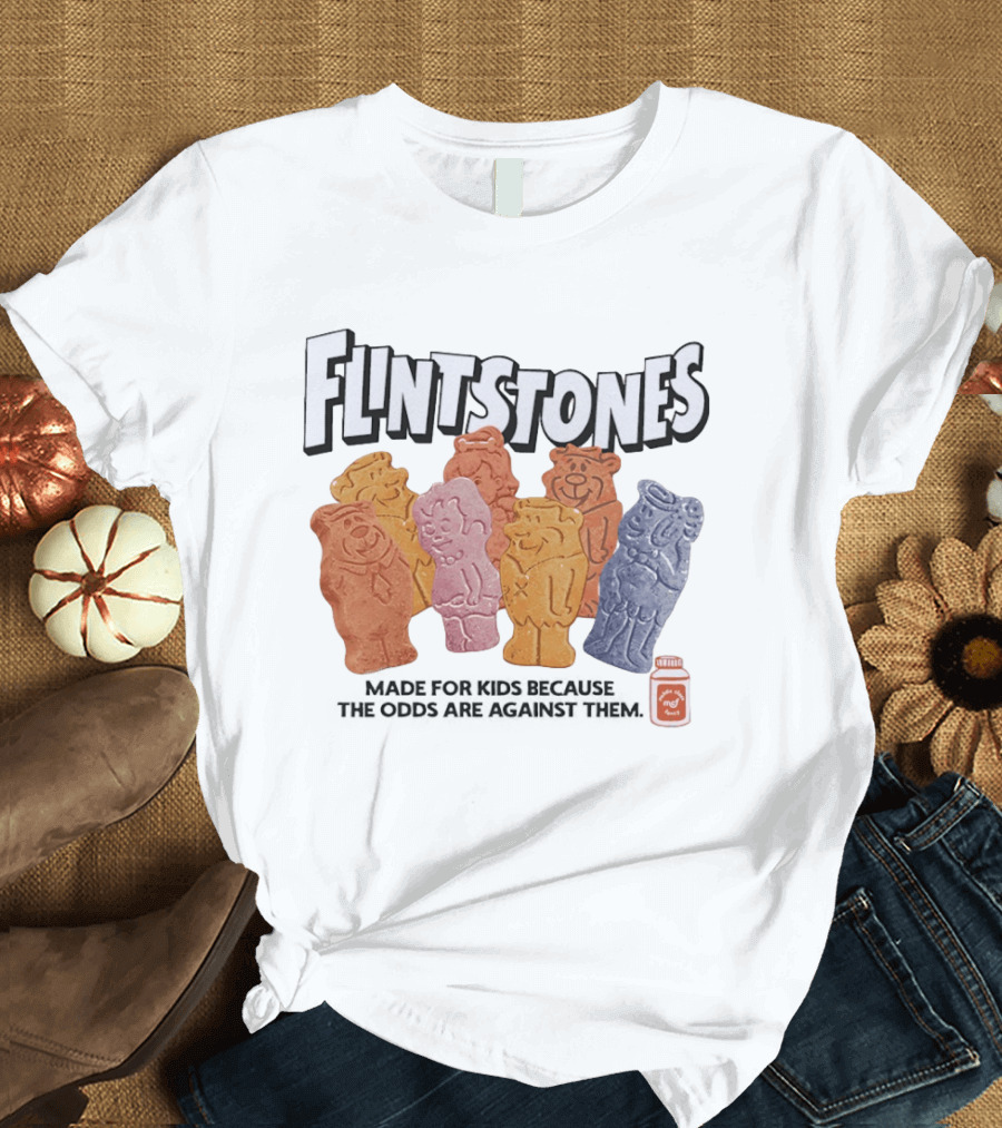 Flintstones Character Snacks Made For Because The Odds Are Against Them T-Shirt