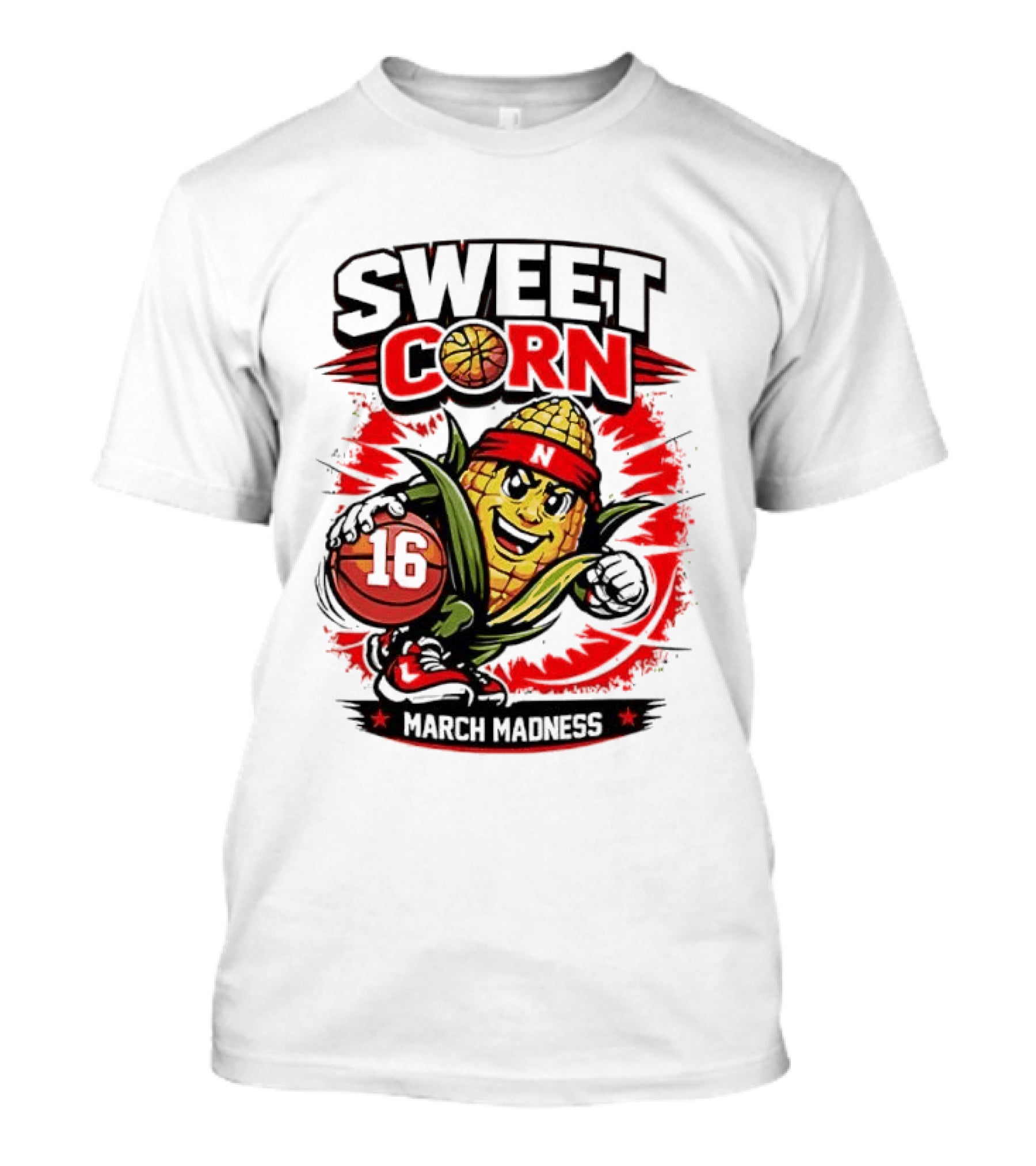 Nebraska Sweet Corn Basketball 16 March Madness T-Shirt