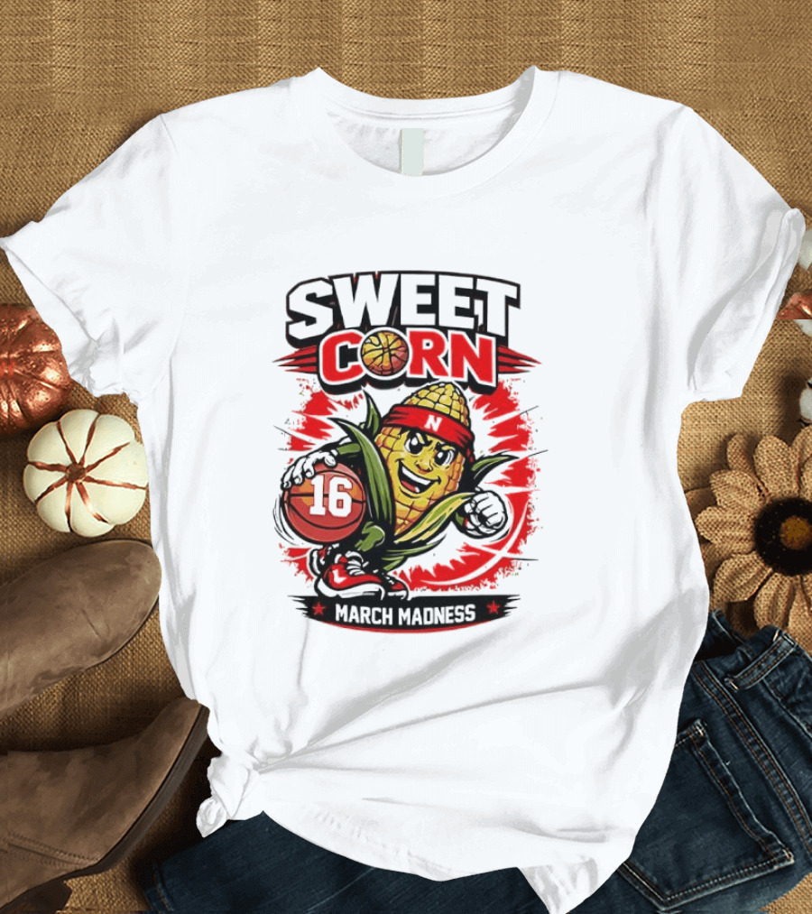 Nebraska Sweet Corn Basketball 16 March Madness T-Shirt