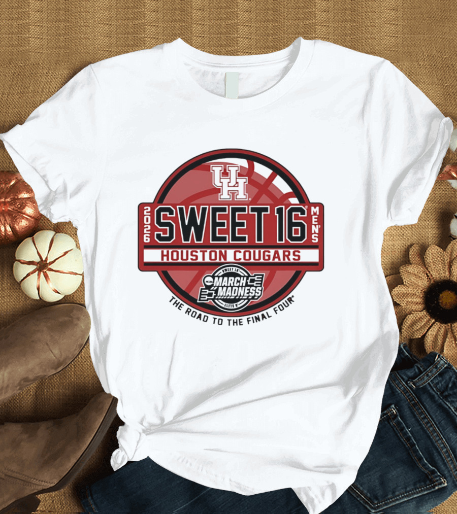 Houston Cougars 2026 Sweet 16 March Madness The Road To The Final Four T-Shirt