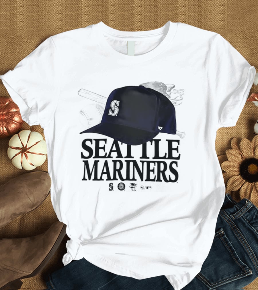 Seattle Mariners In The Paper Foundation Cap With Brushed Effect T-Shirt