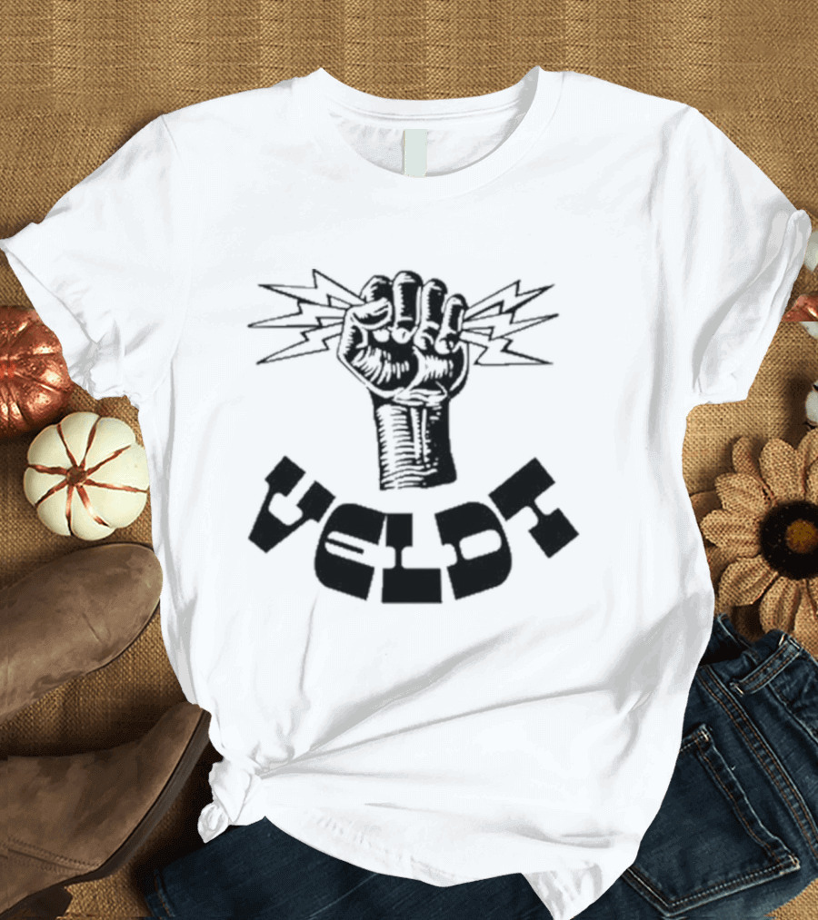 Invisible Youth Empowered Fist With Electric Thunderbolts Veldt T-Shirt