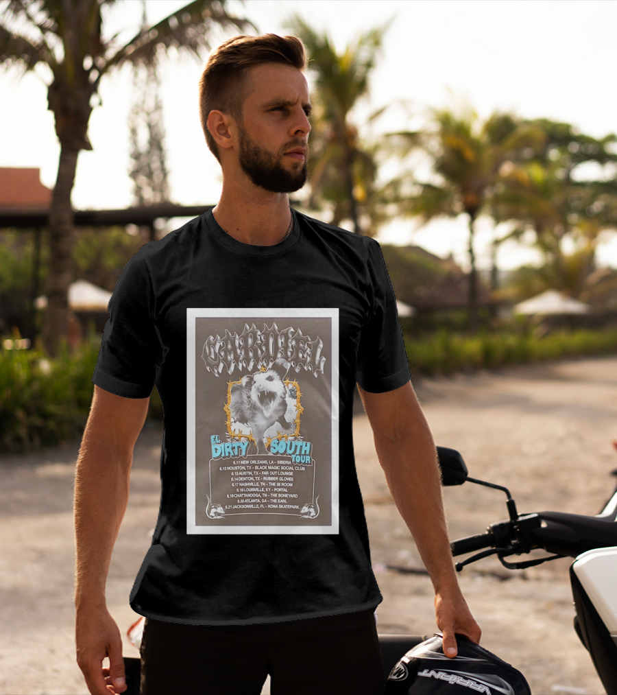 CARDIEL EL Dirty South Tour 2026 New Orleans Texas Atlanta Jacksonville Dates T-Shirt
