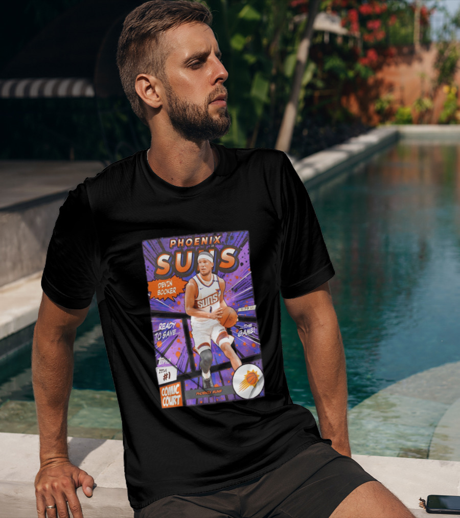 Phoenix Suns Devin Booker Comic Court Issue 1 T-Shirt