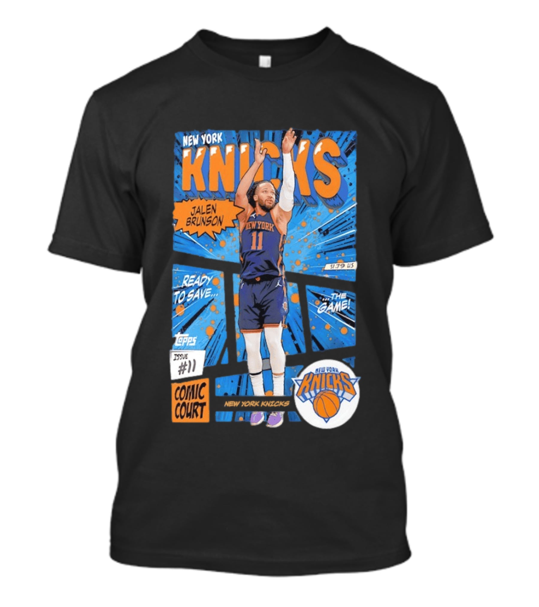 New York Knicks Jalen Brunson Comic Court Issue 11 Basketball 2026 T-Shirt