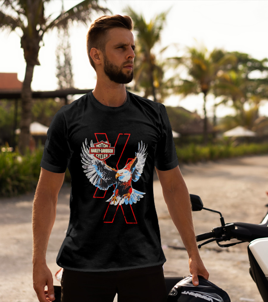 Machine Gun Kelly Harley Davidson X MGK Lost Americana Flying Eagle Cycles T-Shirt