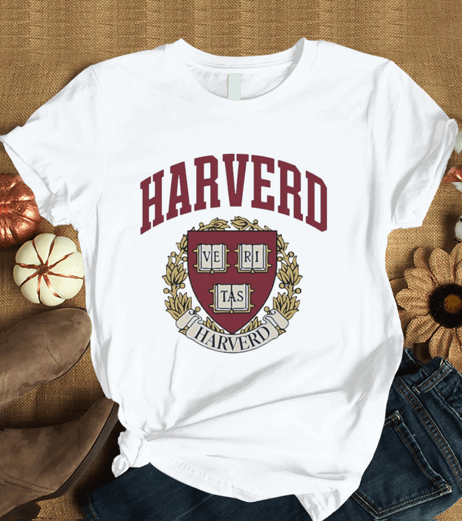 Harvard University Veritas Emblem Crest T-Shirt