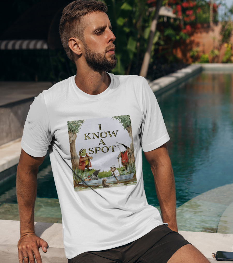 The Wind In The Willows Characters I Know A Spot Scene With Mole Water Rat Badger And Toad T-Shirt