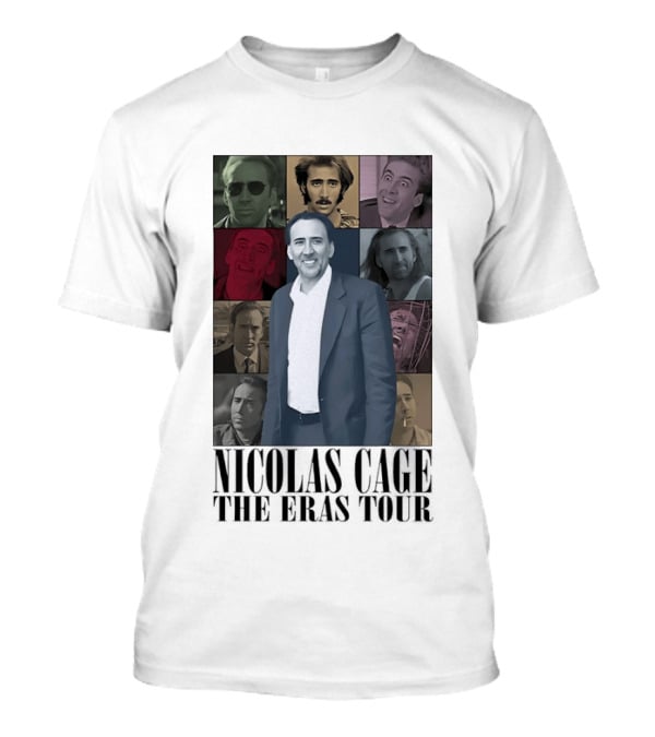 Nicolas Cage The Eras Tour Multicolor Collage T-Shirt