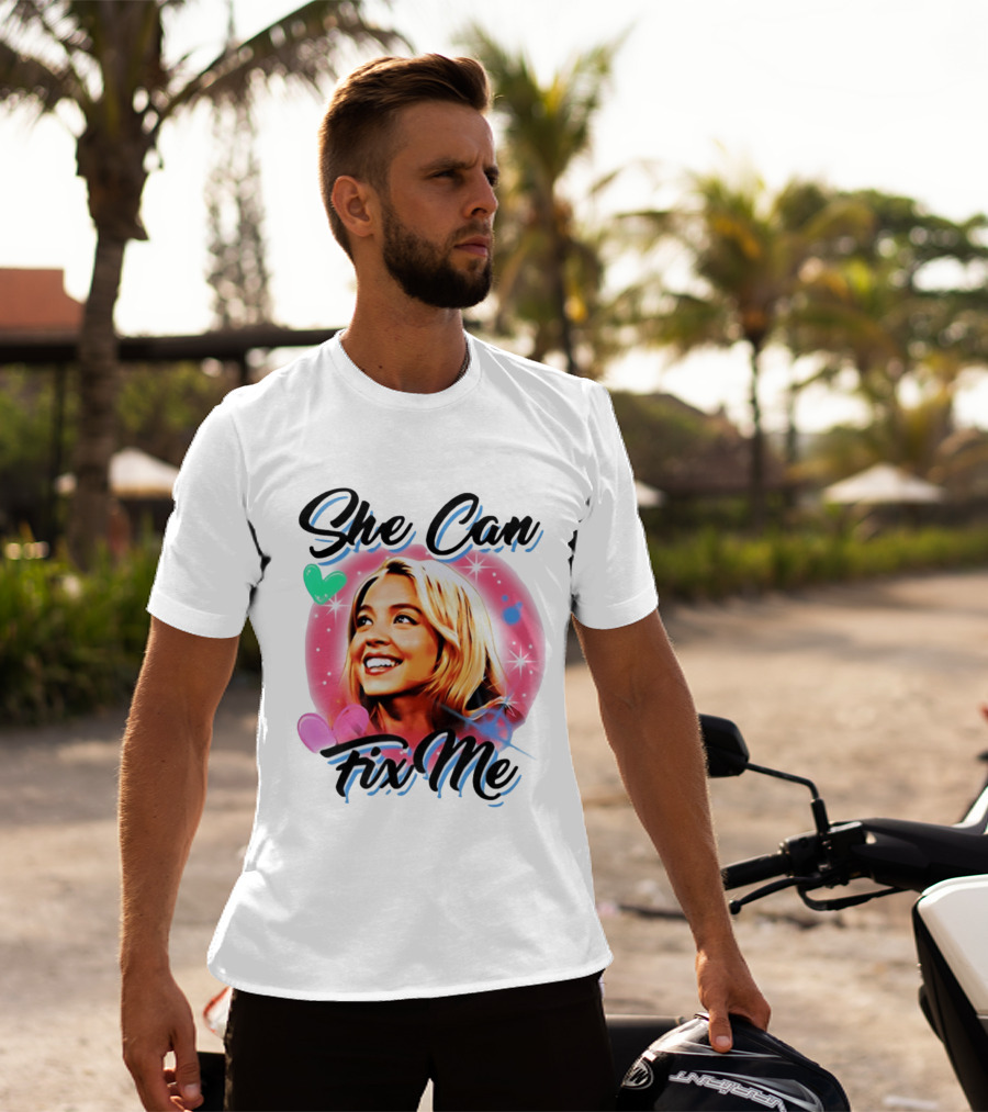 Sydney Sweeney Euphoria She Can Fix Me Hearts Stars T-Shirt