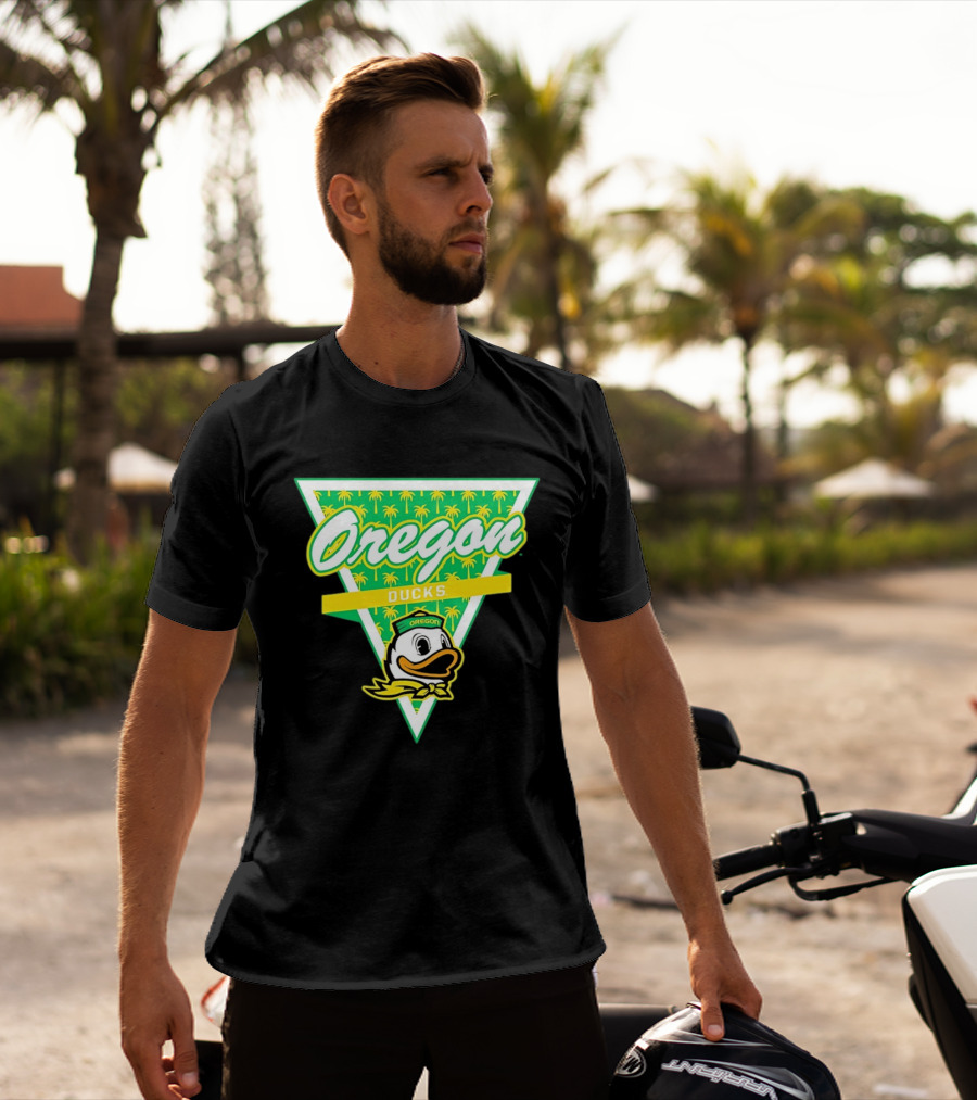 Oregon Ducks Palm Tree Triangle T-Shirt