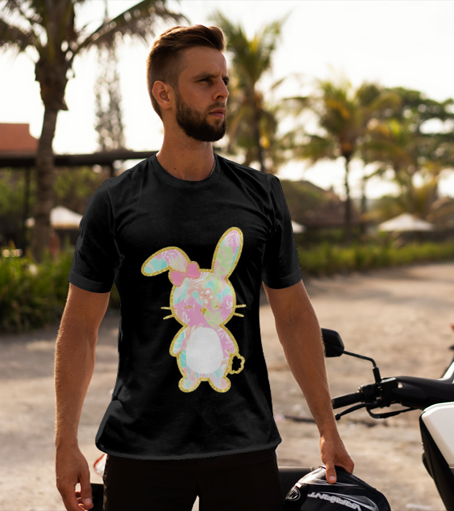 Palm Beach Pastel Preppy Bunny Easter Aesthetic T-Shirt