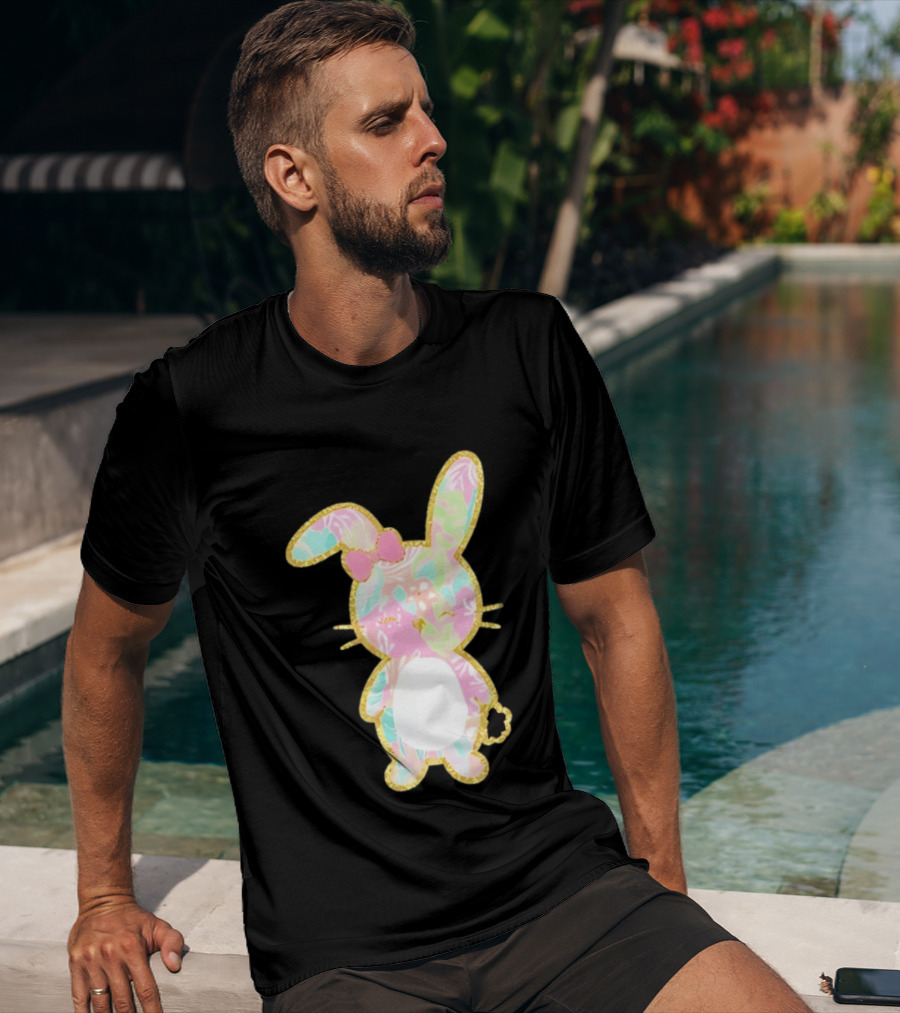 Palm Beach Pastel Preppy Bunny Easter Aesthetic T-Shirt