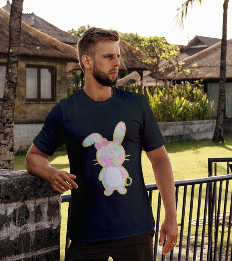 Palm Beach Pastel Preppy Bunny Easter Aesthetic T-Shirt