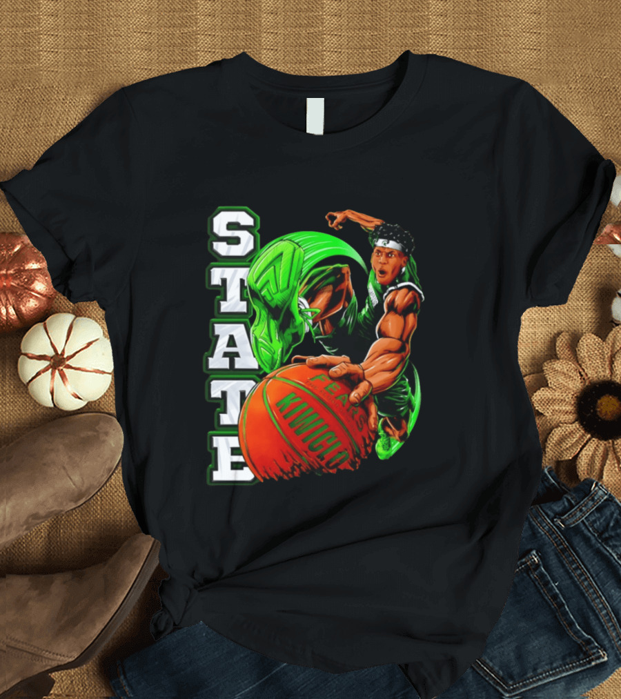 STATE Jeremy Fears Jr The Floor General Michigan Spartans Kiwicho T-Shirt