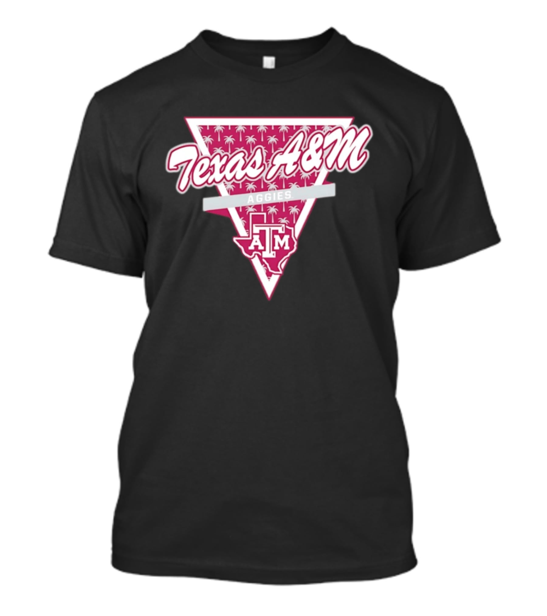 Texas A&M Aggies Football Palm Tree Triangle T-Shirt