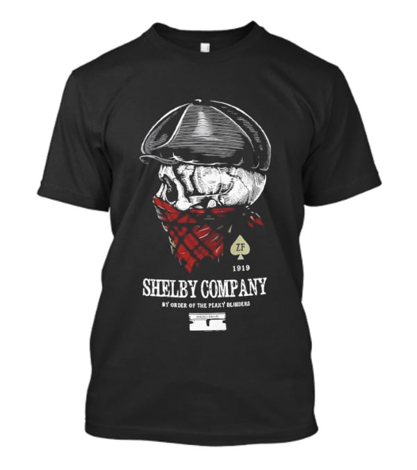 Shelby Company 1919 By Order Of The Peaky Blinders Spade Skull Bandana T-Shirt