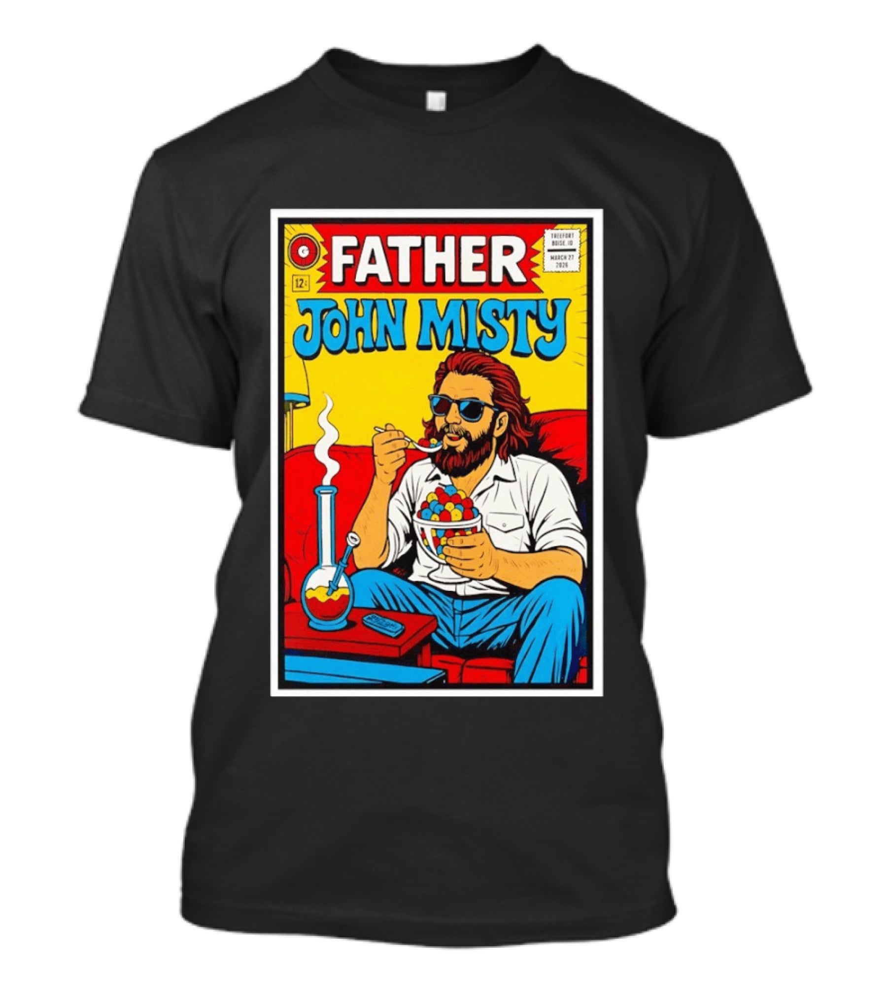 Father John Misty Trefort Music Hall March 27 2026 Comic T-Shirt