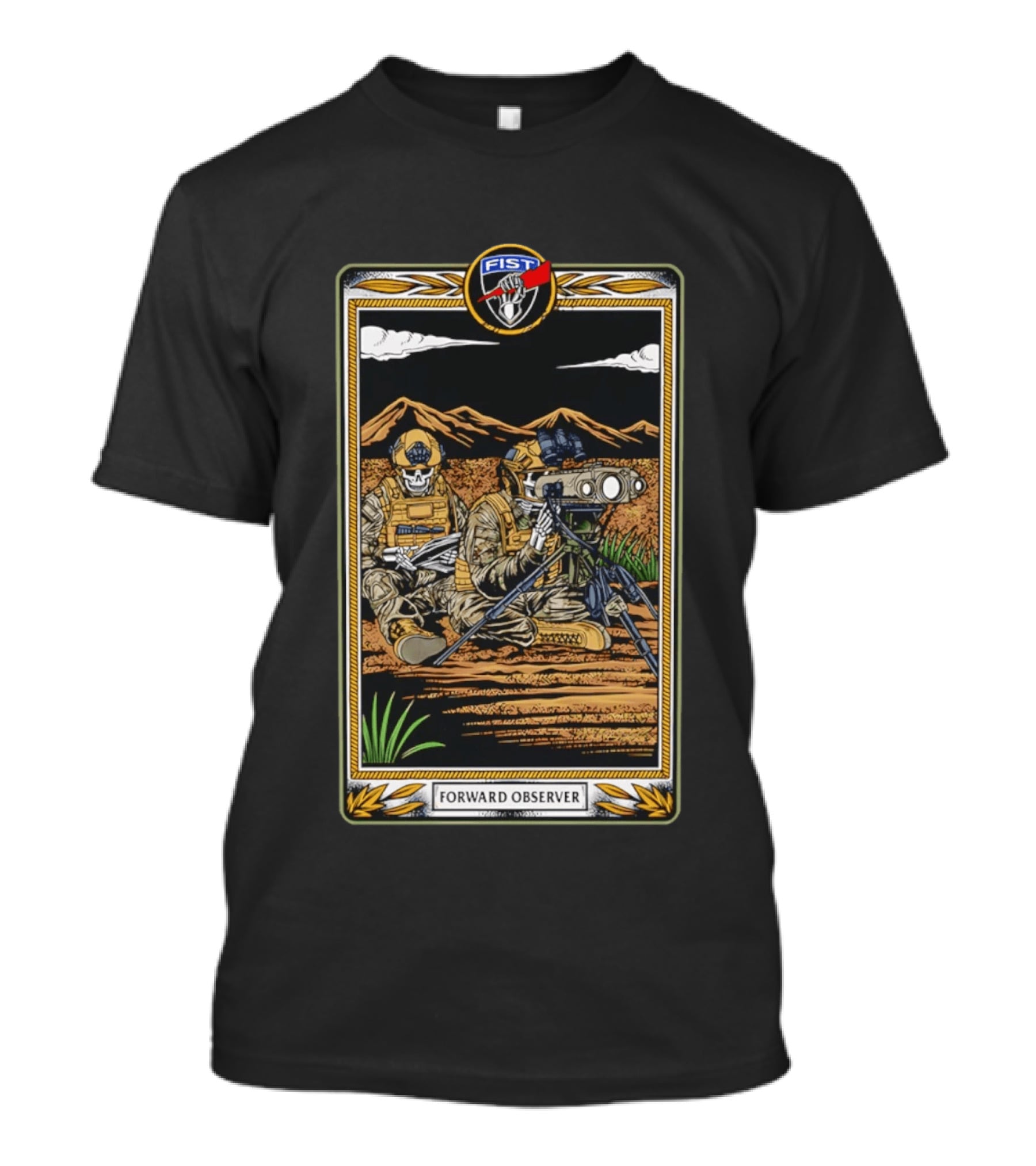 Forward Observer Tactical Card FIST Unit Military T-Shirt