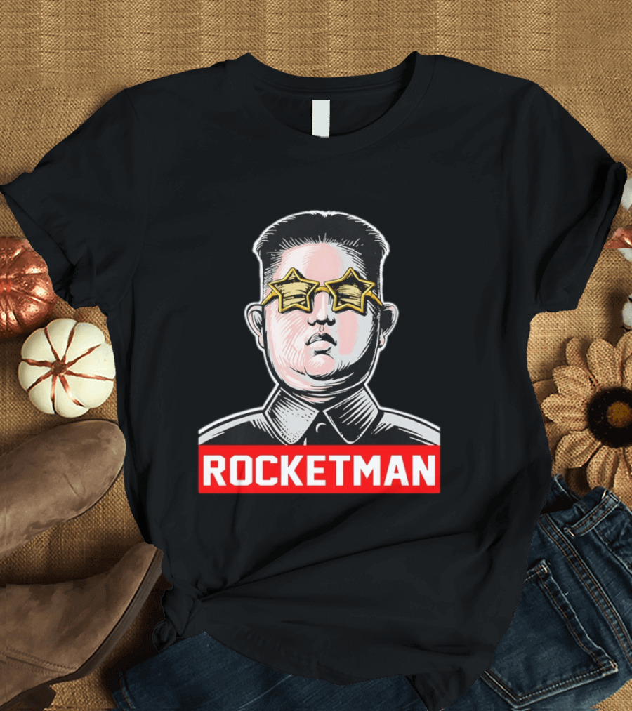 Kim Jong Un Star Glasses Rocketman T-Shirt