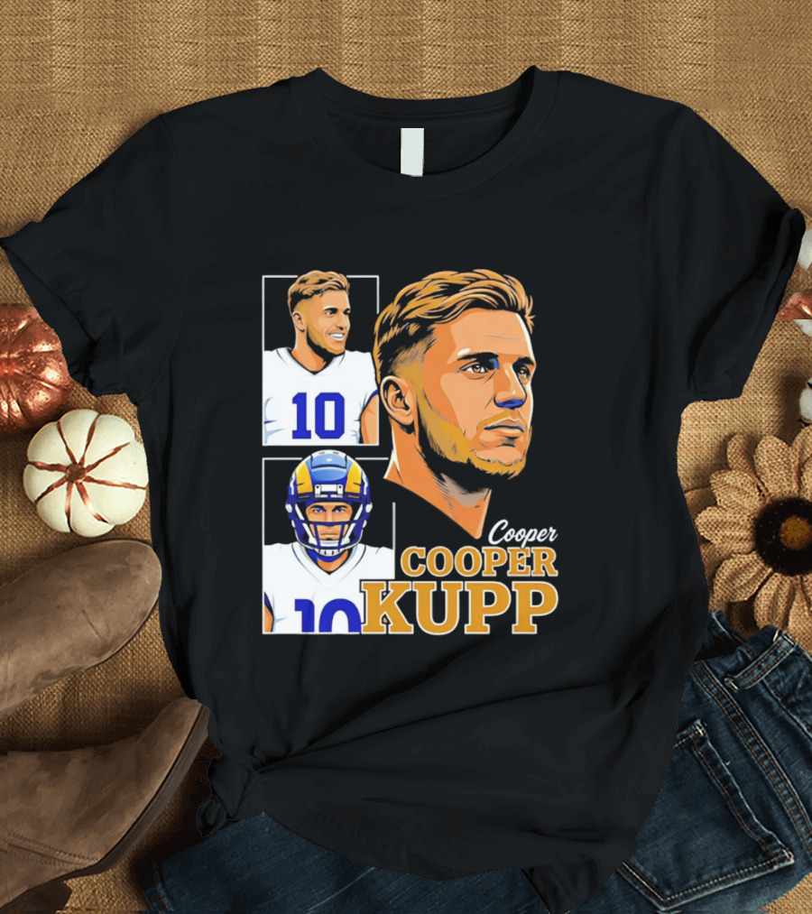 Cooper Kupp Number 10 Los Angeles Rams Football Player Collage 2026 T-Shirt