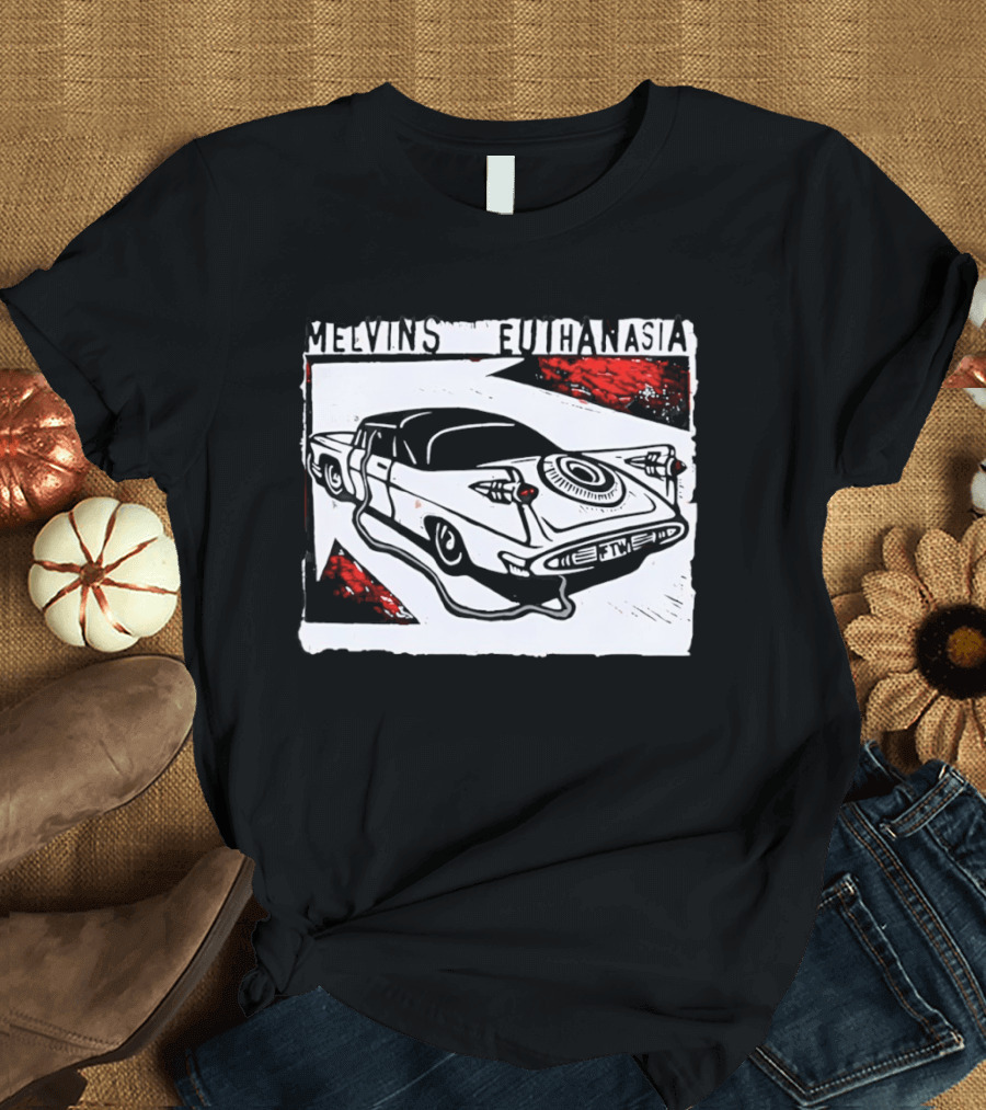 Melvins Euthanasia Rock Band Vintage Car T-Shirt