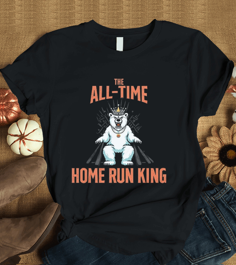 Polar Bear King All Time Home Run King Throne T-Shirt