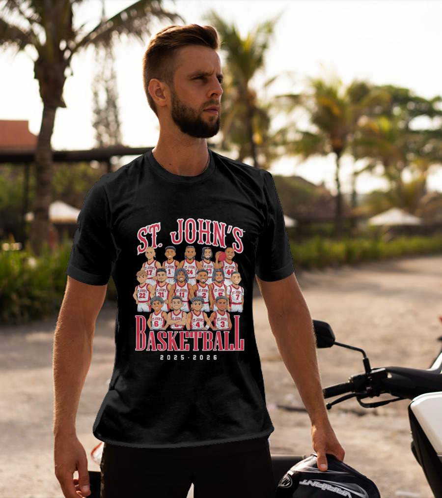 St. John's Basketball 2025 2026 Team Caricature T-Shirt