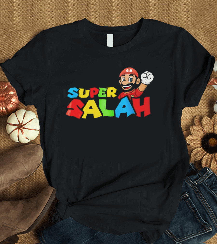 Super Salah Liverpool Fun Mario Gaming Adventure T-Shirt