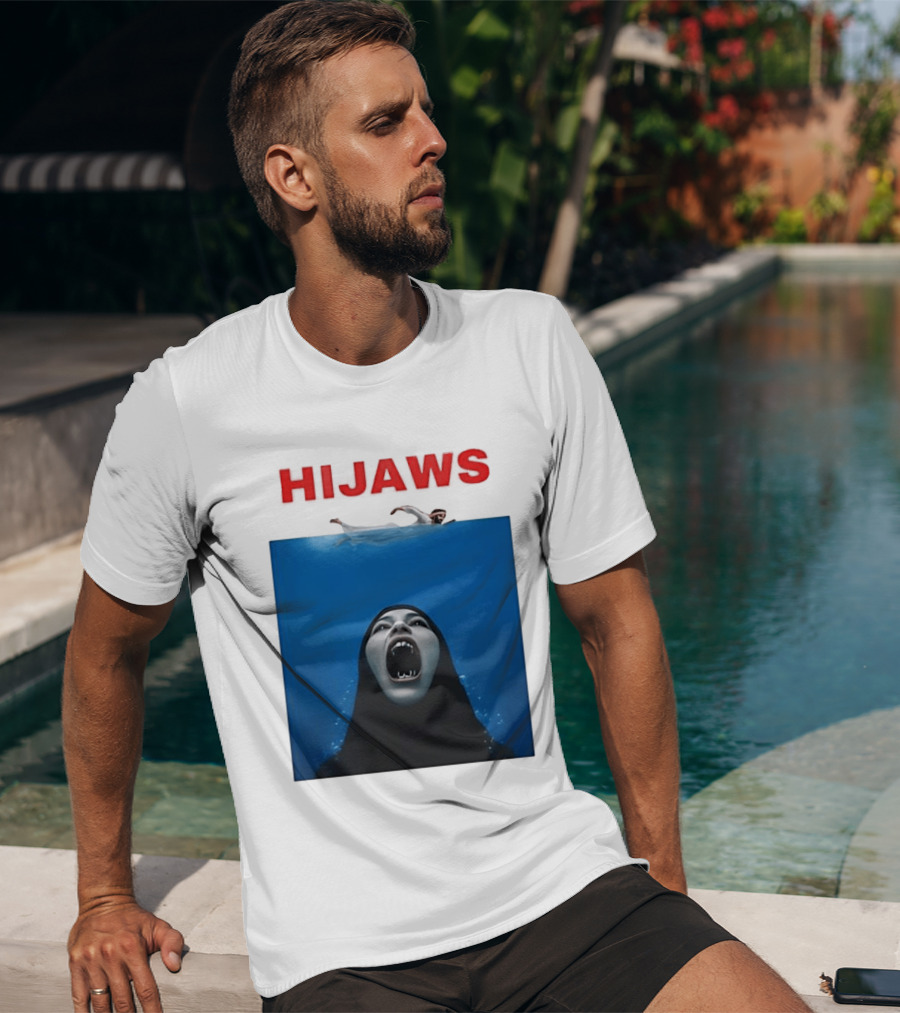 Hijaws Parody Jaws Movie T-Shirt