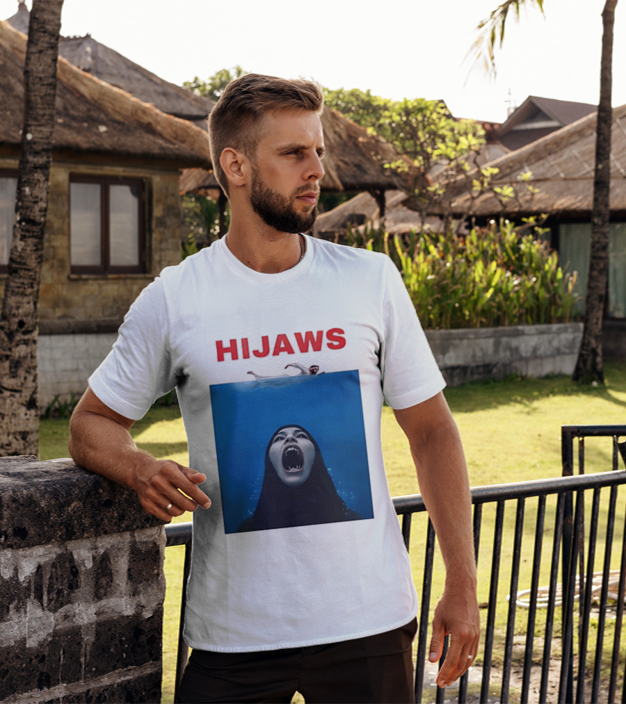 Hijaws Parody Jaws Movie T-Shirt
