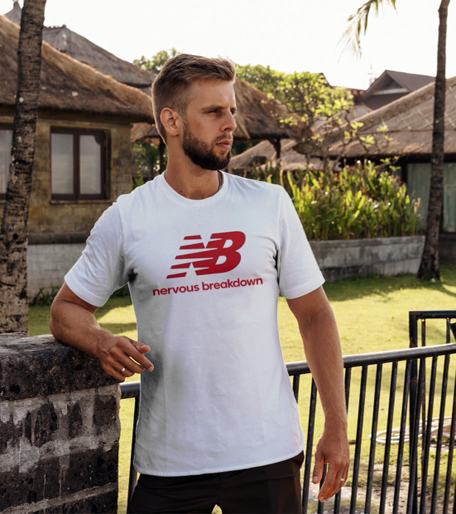 NB Nervous Breakdown Parody Bold Red T-Shirt
