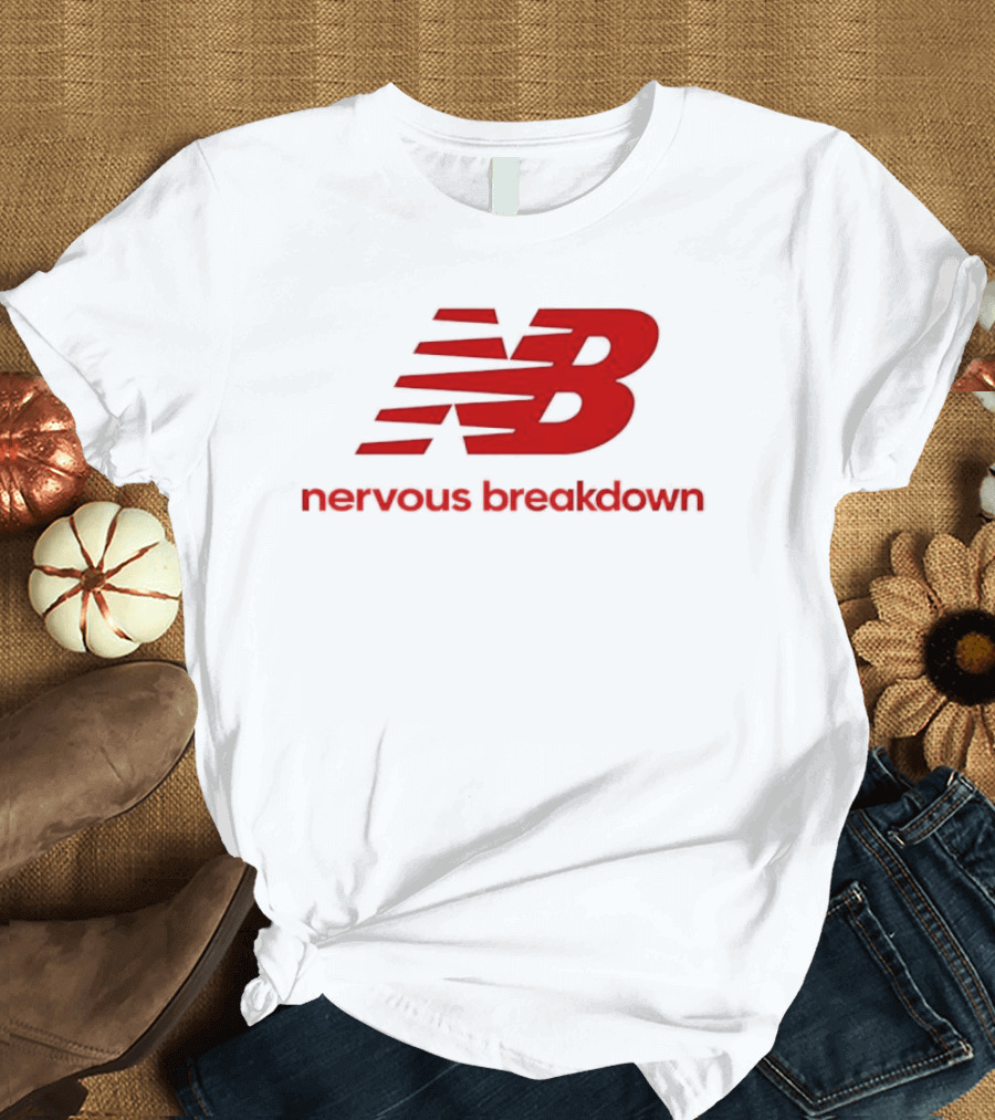NB Nervous Breakdown Parody Bold Red T-Shirt