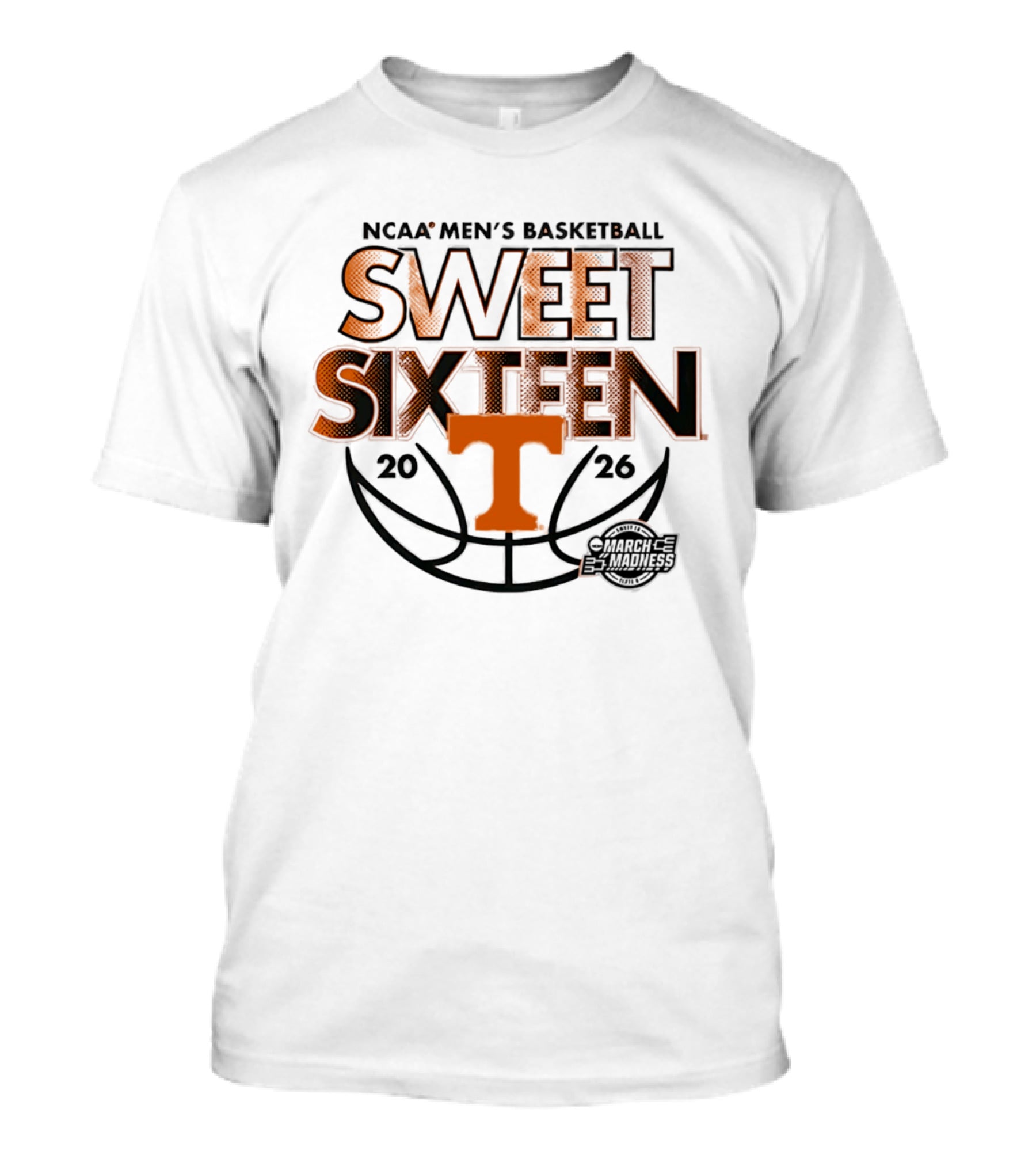 NCAA Men's Basketball 2026 Tennessee Sweet Sixteen March Madness T-Shirt
