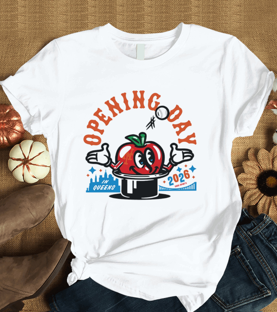 New York Mets Opening Day 2026 Queens Baseball T-Shirt