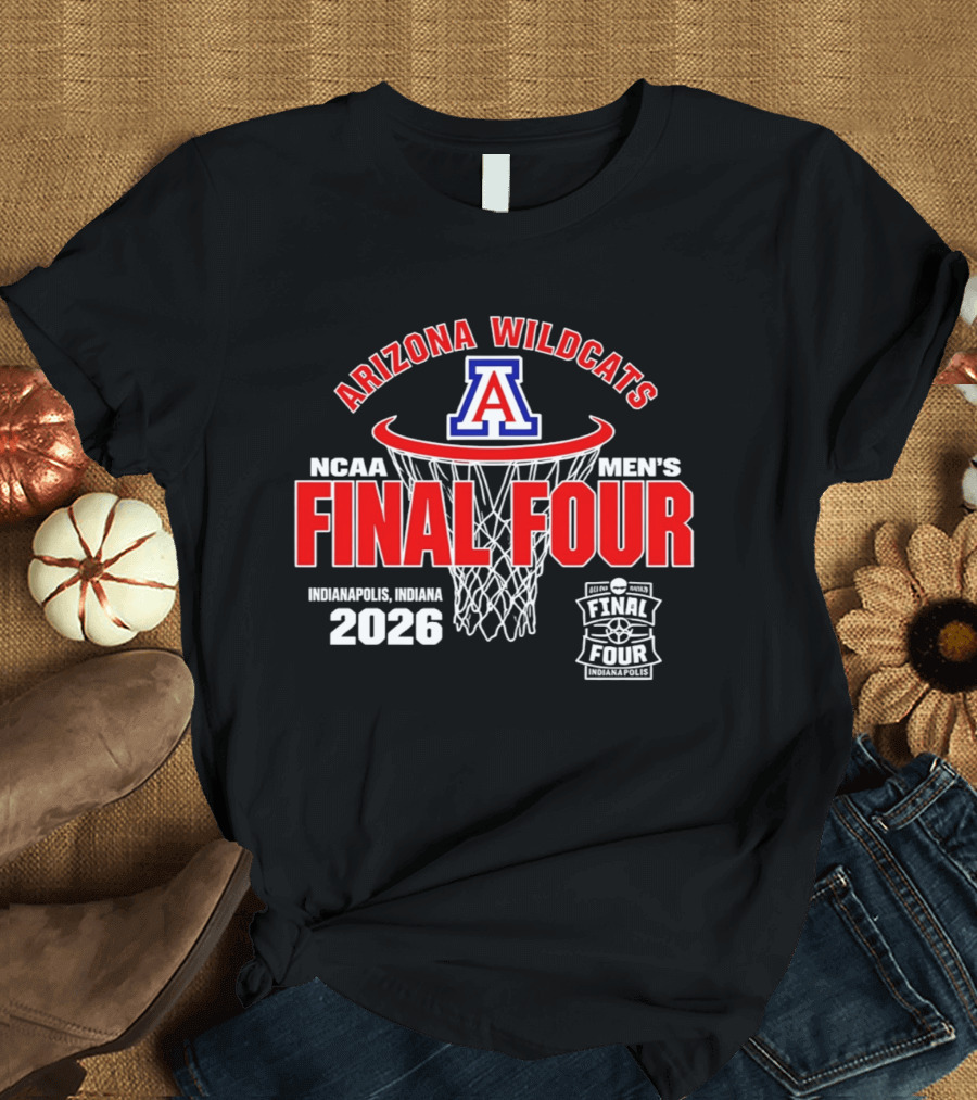 Arizona Wildcats 2026 NCAA Men's Final Four Indianapolis Indiana Basketball T-Shirt
