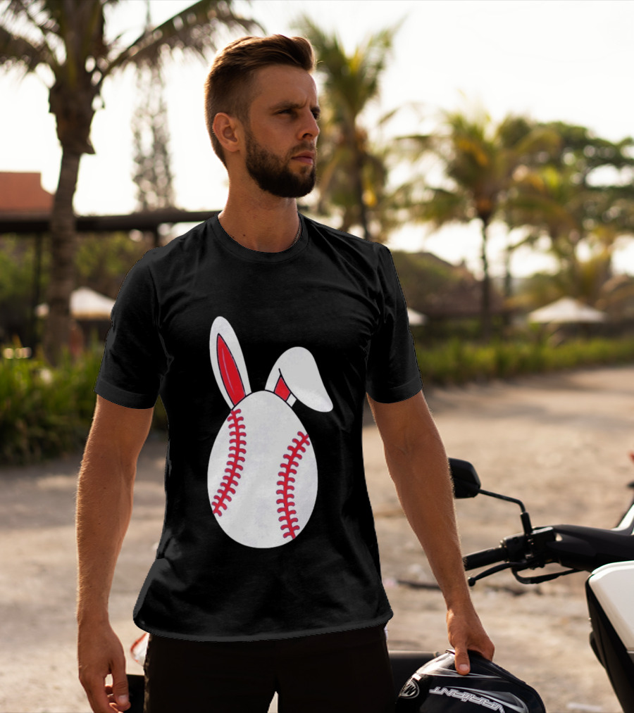 Happy Easter Bunny Ears Baseball Egg T-Shirt