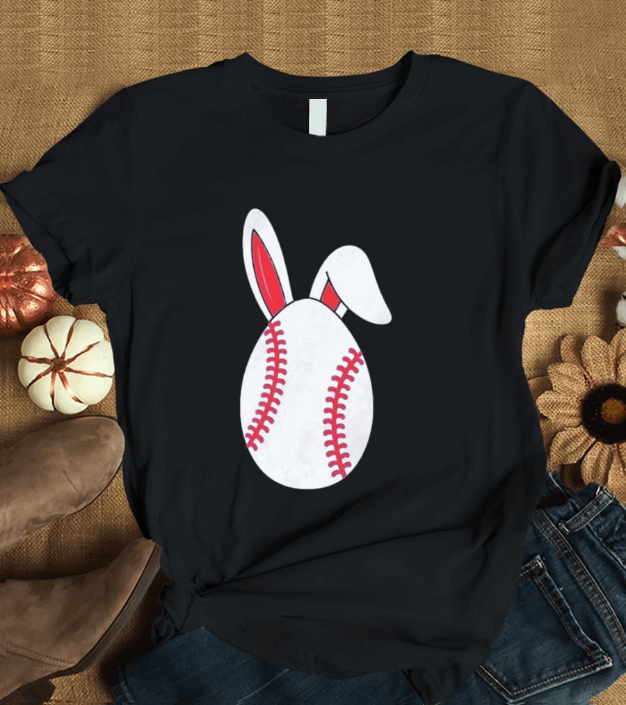Happy Easter Bunny Ears Baseball Egg T-Shirt