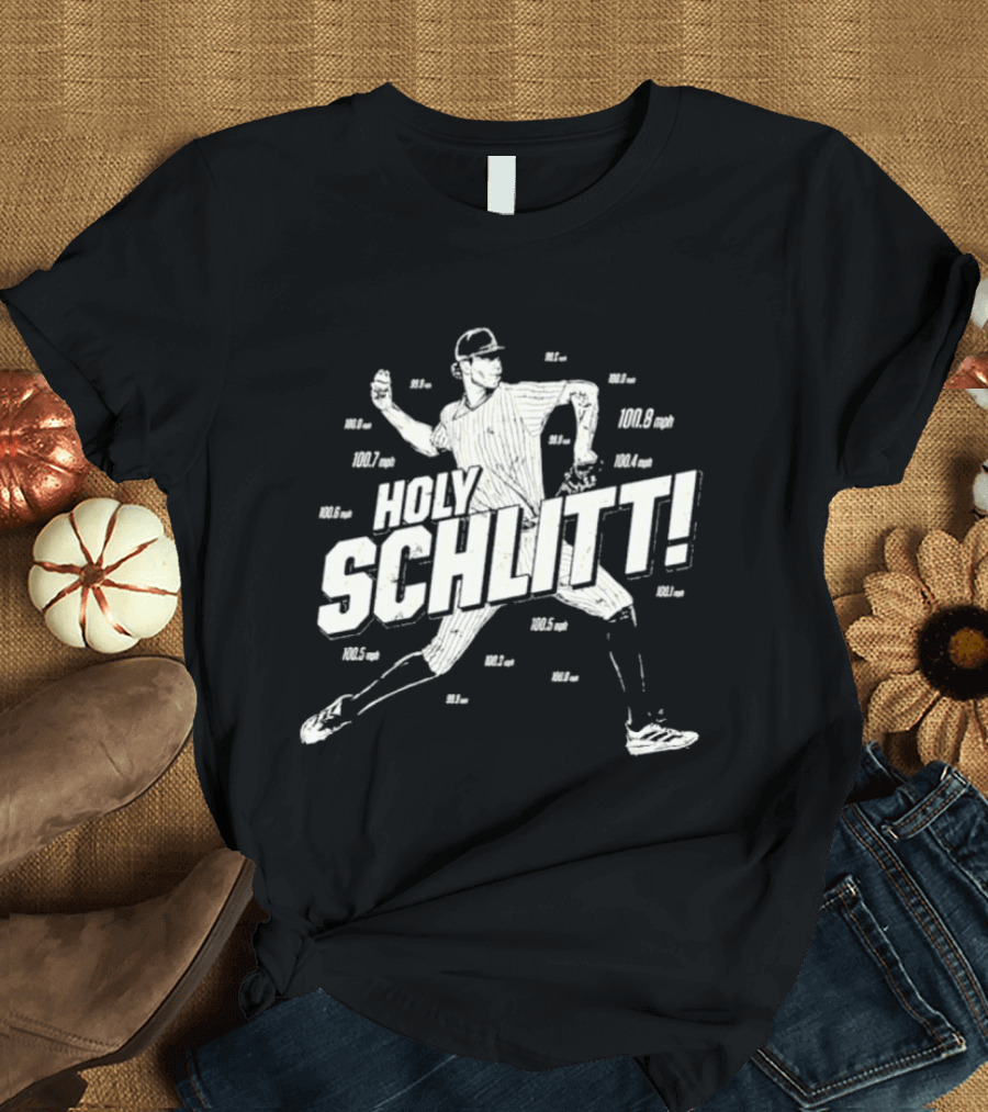 Holy Schlitt Cam Schlittler Yankees Pitching MLB Speed T-Shirt