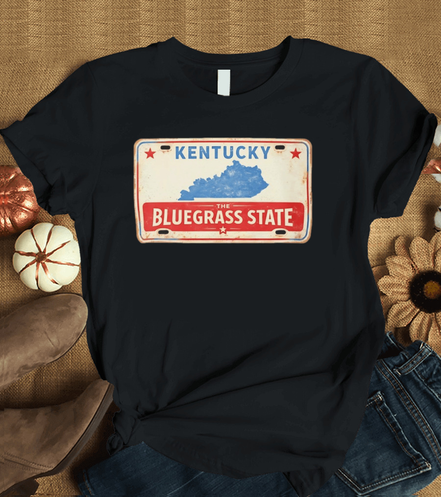Kentucky License Plate The Bluegrass State T-Shirt