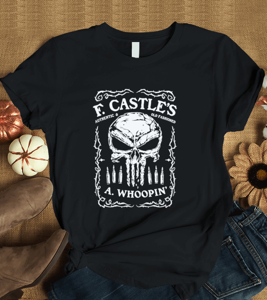 F. Castle's A. Whoopin Skull Punishment Wine Brand T-Shirt