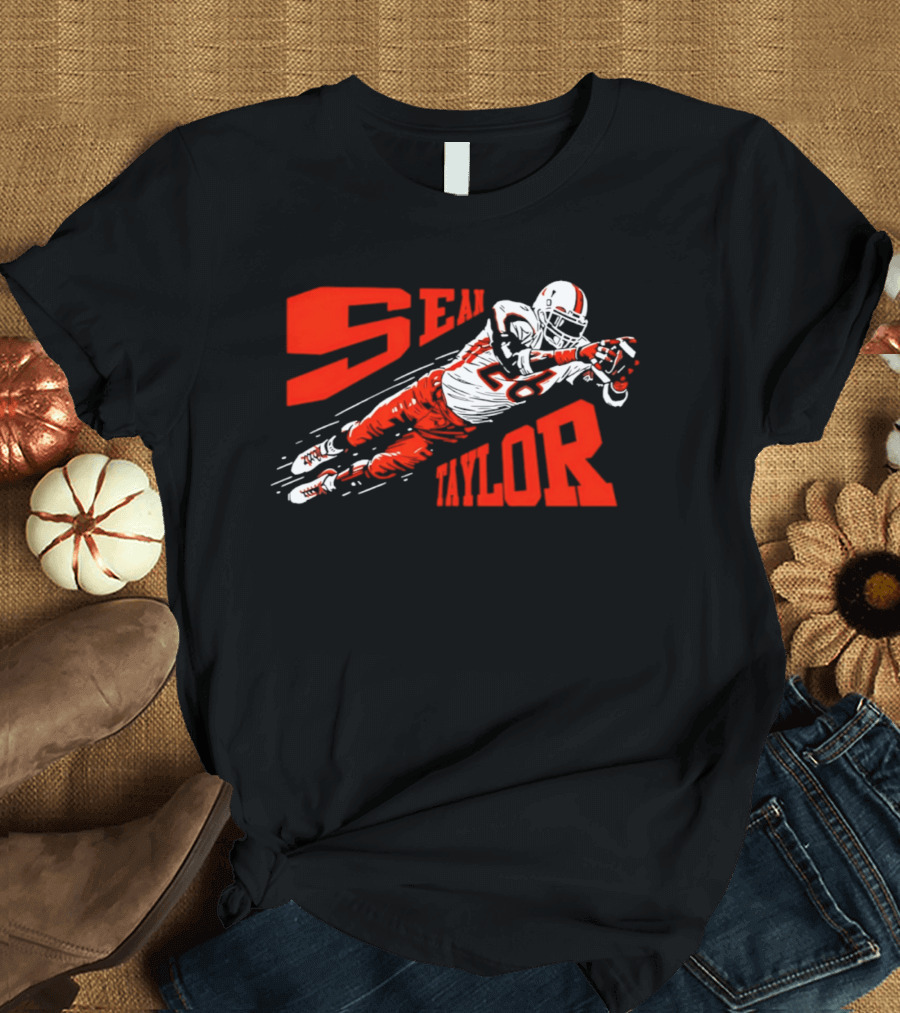 Sean Taylor ST26 Miami Hurricanes Superman Football Player T-Shirt