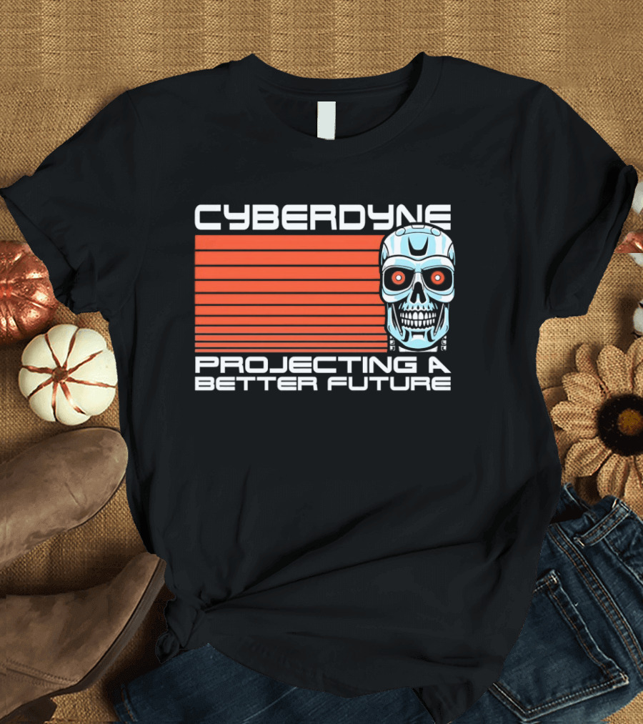 CYBERDYNE Projecting A Better Future Terminator Skull T-Shirt