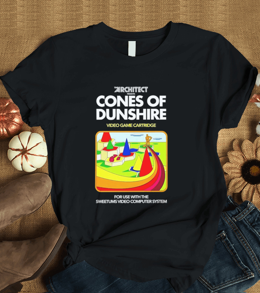 Architect Cones Of Dunshire Video Game Cartridge For Use With The Sweetums Video Computer System T-Shirt