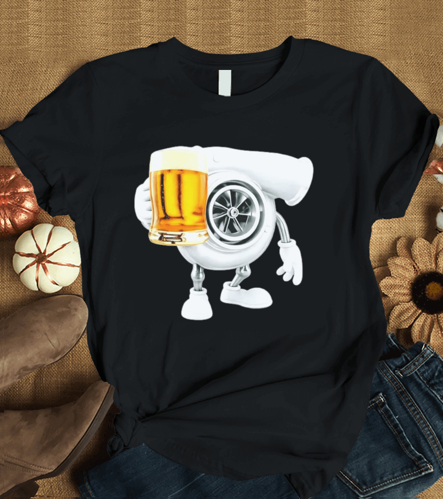 Turbocharger Holding Beer Meme T-Shirt