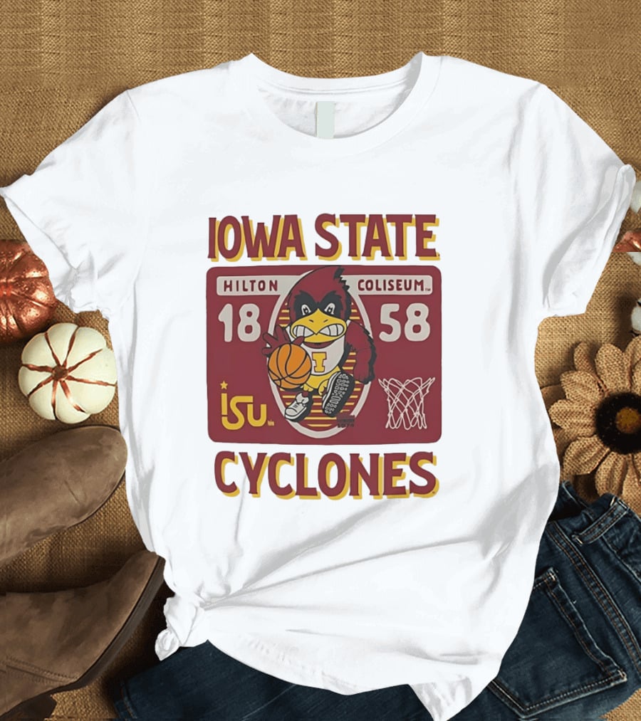 Iowa State Cyclones Hilton Coliseum 1858 Basketball T-Shirt