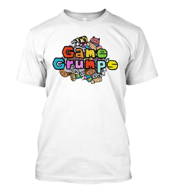 Game Grumps Colorful Cartoon Characters Pattern Collaboration 326 T-Shirt