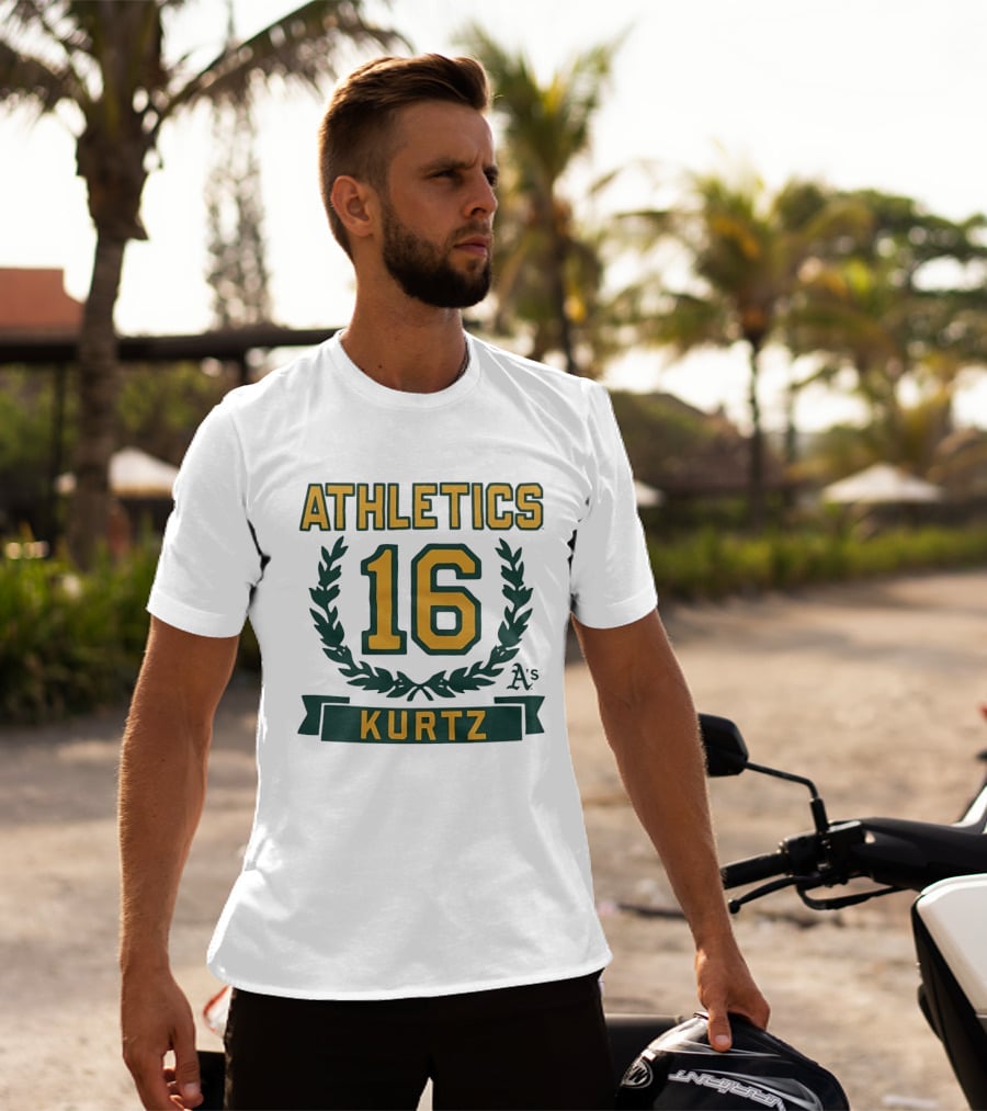 Oakland Athletics 16 Kurtz Wreath A's T-Shirt